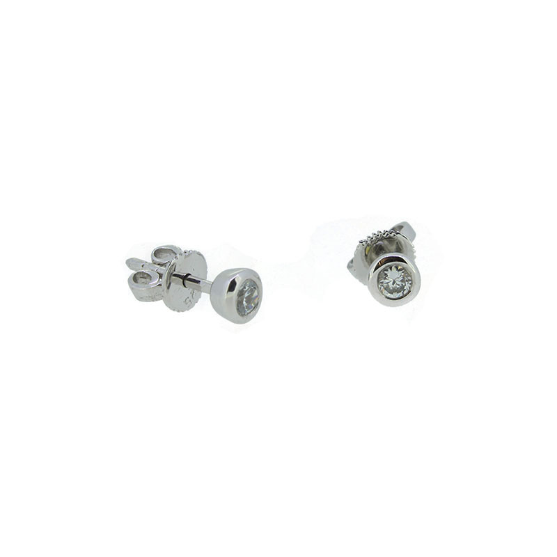 Ohrstecker Silber 925 Rhodiniert mit Zirkonia