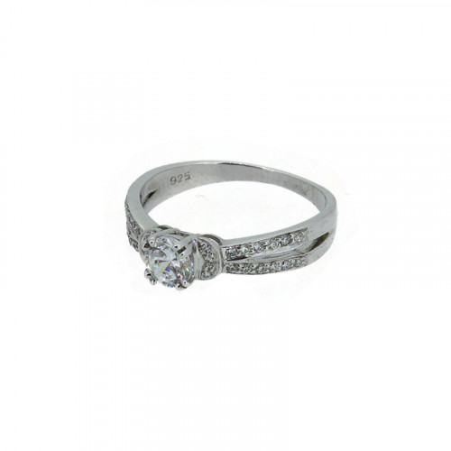 Ring Silber 925 Rhodiniert Zirkonias