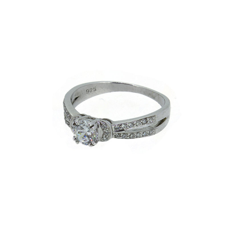 Ring Silber 925 Rhodiniert Zirkonias
