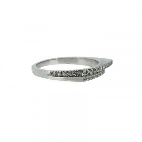 Ring Sterlingsilber Rhodiniert Zirkonia
