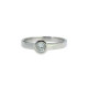 Solitaire Ring Silber 925 rhodiniert Zirkonia