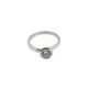 Solitaire Ring Silber 925 rhodiniert Zirkonia