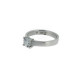 Solitaire Ring Echtsilber rhodiniert Zirkonia