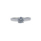 Solitaire Ring Echtsilber rhodiniert Zirkonia