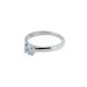 Solitaire Ring Echtsilber rhodiniert Zirkonia