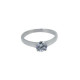 Solitaire Ring Echtsilber rhodiniert Zirkonia
