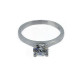 Solitaire Ring Silber 925 Zirkonia rhodiniert