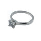 Solitaire Ring Silber 925 Zirkonia rhodiniert