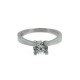 Solitaire Ring Echtsilber rhodiniert Zirkonia