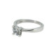 Solitaire Ring Echtsilber rhodiniert Zirkonia