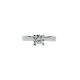 Solitaire Ring Echtsilber rhodiniert Zirkonia