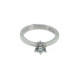 Solitaire Ring Silber 925 rhodiniert Zirkonia