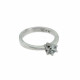 Solitaire Ring Silber 925 rhodiniert Zirkonia