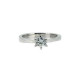 Solitaire Ring Silber 925 rhodiniert Zirkonia