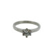 Solitaire Ring Silber 925 rhodiniert Zirkonia