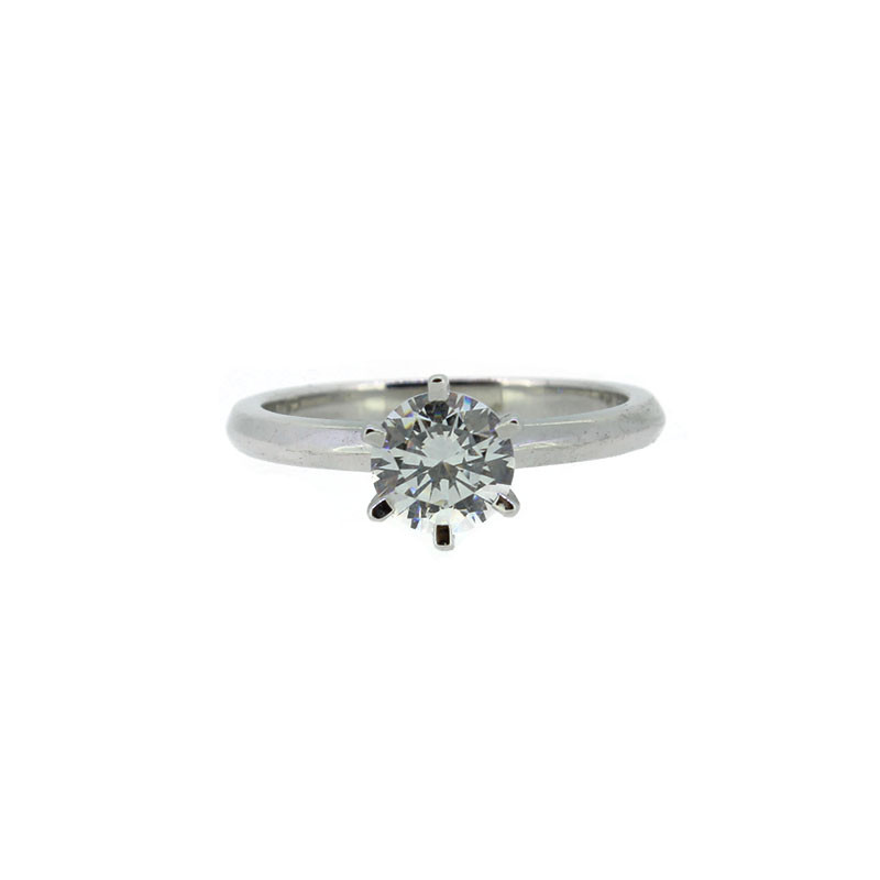 Solitaire Ring Silber 925 rhodiniert Zirkonia
