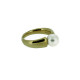 Ring Gelbgold 750 weisse Perle