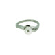 Perlenring Weissgold 750 Brillanten 0.03ct