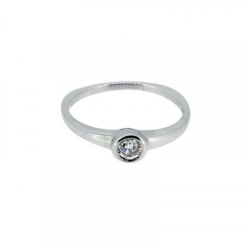 Solitaire Ring Weissgold 1 Brillant 0.19 TWSI