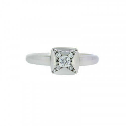Ring Weissgold 750 Brillanten 0.17 WSI