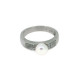 Akoya Perlenring Platin 950 Brillanten 0.16ct.