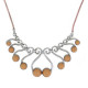 Halskette Silber 925 mit orangen Steinen