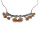 Halskette Silber 925 mit orangen Steinen