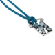 Halskette Silberanhänger mit hellblauen Steinen