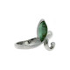 Ring Silber 925 rhodiniert mit grünem Farbstein