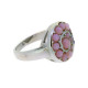 Ring Silber 925 rhodiniert mit pinken/violetten Opalen
