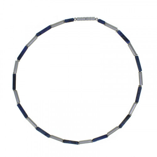 Halskette für Herren aus Titan Blau/Metallic