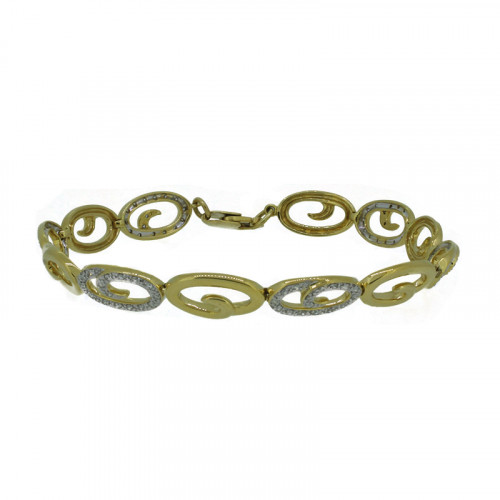 Armband Gelbgold/Weissgold 18 Karat mit Brillanten