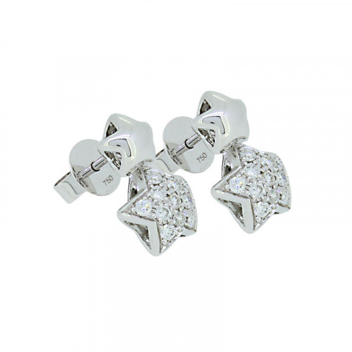 Ohrstecker Sterne 18 Karat Weissgold Diamanten 0.34 Carat WSI