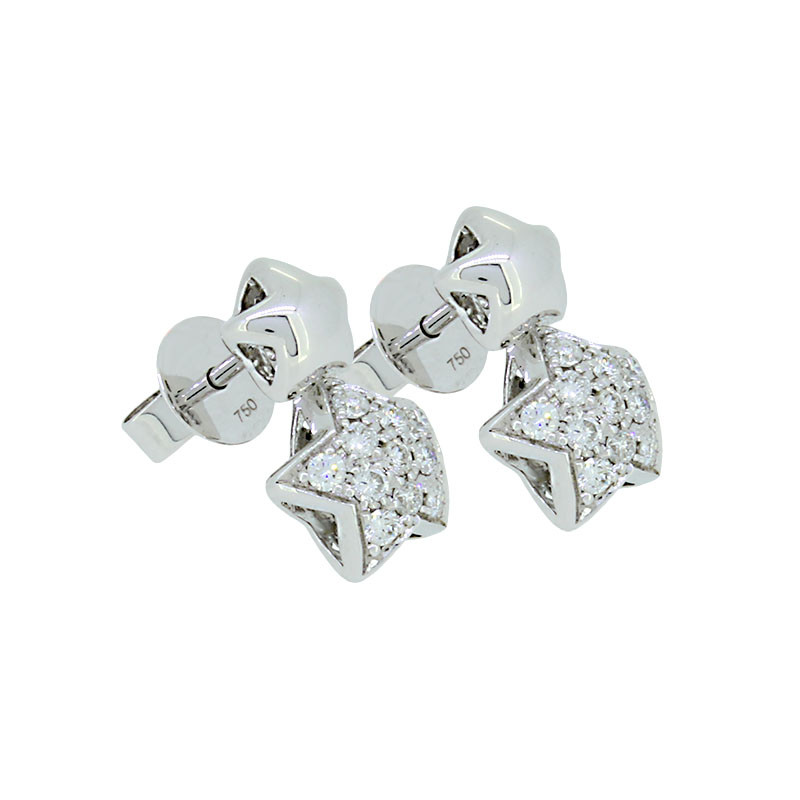 Ohrstecker Sterne 18 Karat Weissgold Diamanten 0.34 Carat WSI