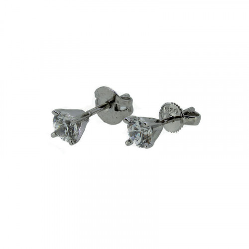 Ohrstecker Silber 925 Rhodiniert mit Zirkonia